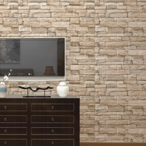 Adhesivo 3D de Pared Roca Beige - Super Ceramic Colombia