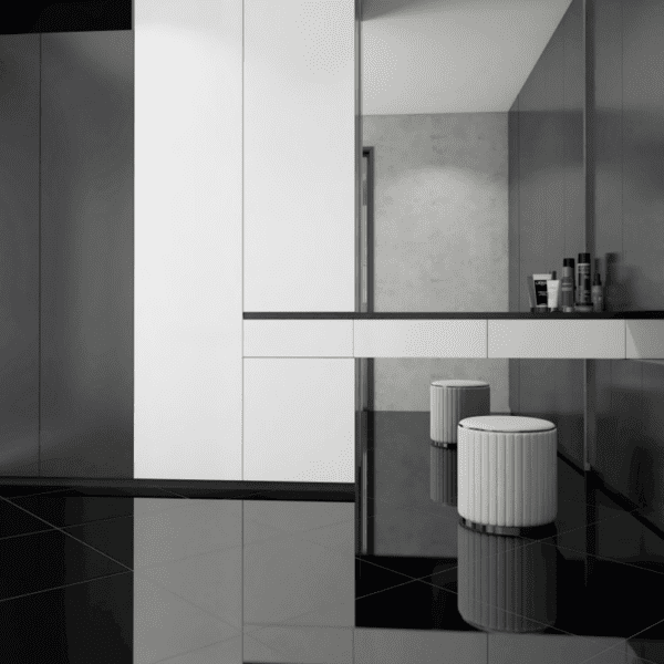 Baldosa Porcelanato Mármol Negro - Super Ceramic Colombia