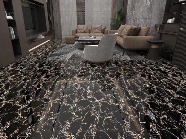 Baldosa Porcelanato Granito Negro Big - Super Ceramic Colombia