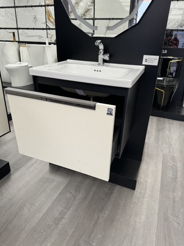 Combo de Mueble de Baño, Lavamanos y Grifo Shiitake QuickGlide - Super Ceramic Colombia