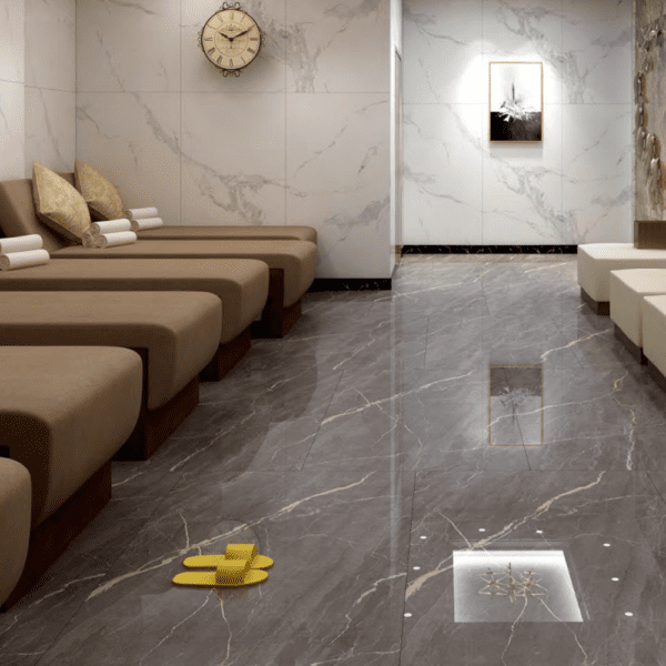 Baldosa Gris de Porcelanato Basalto Ceniza - Super Ceramic Colombia