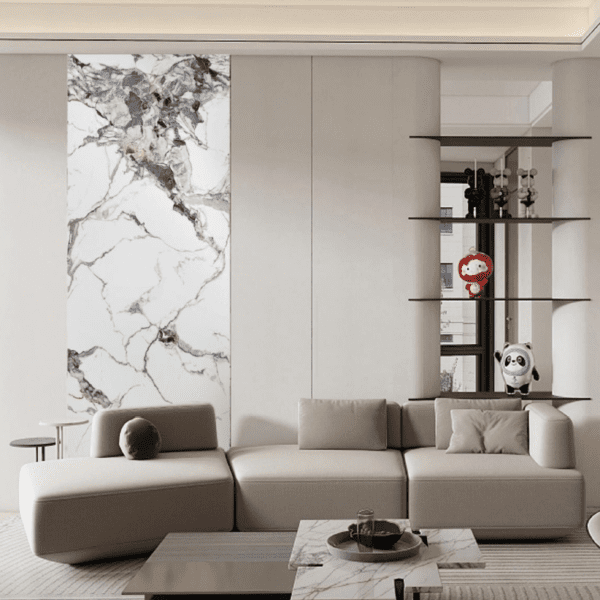 Lámina UV Marmol Portoro - Super Ceramic Colombia