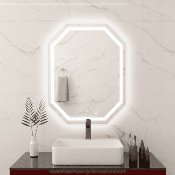 Espejo con Luz LED Octagono 60x80 cm - Super Ceramic Colombia