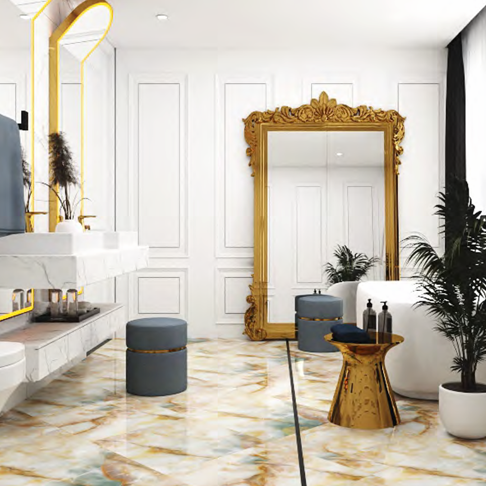 Baldosa Porcelanato Grafito Amarillo - Super Ceramic Colombia