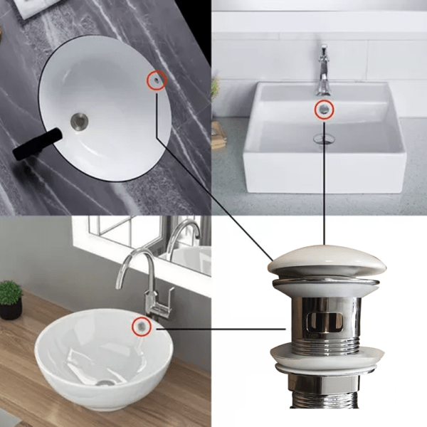 Desagüe Push con Rebose - Super Ceramic Colombia