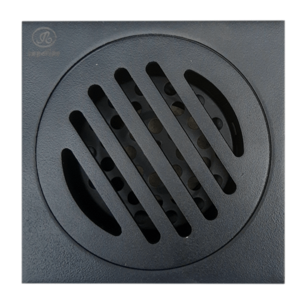 Rejilla Rectangular para Piso 20 x 10 cm Negra Rendijas Verticales - Super Ceramic Colombia