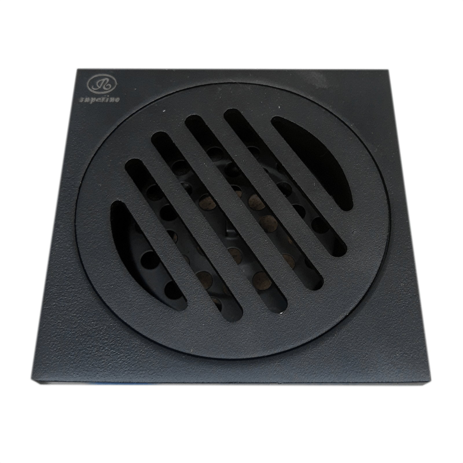 Rejilla Rectangular para Piso 20 x 10 cm Negra Rendijas Verticales - Super Ceramic Colombia