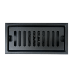 Rejilla Rectangular para Piso 20 x 10 cm Negra Rendijas Verticales - Super Ceramic Colombia