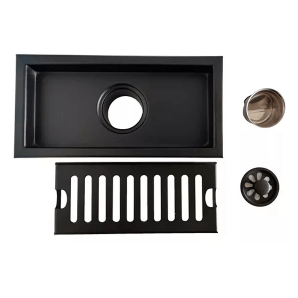 Rejilla Rectangular para Piso 20 x 10 cm Negra Rendijas Verticales - Super Ceramic Colombia