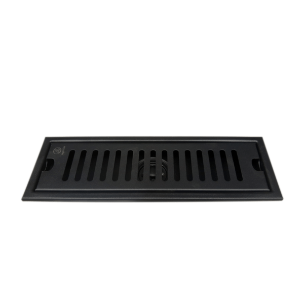 Rejilla Rectangular para Piso 30 x 10 cm Negra Rendijas Verticales - Super Ceramic Colombia