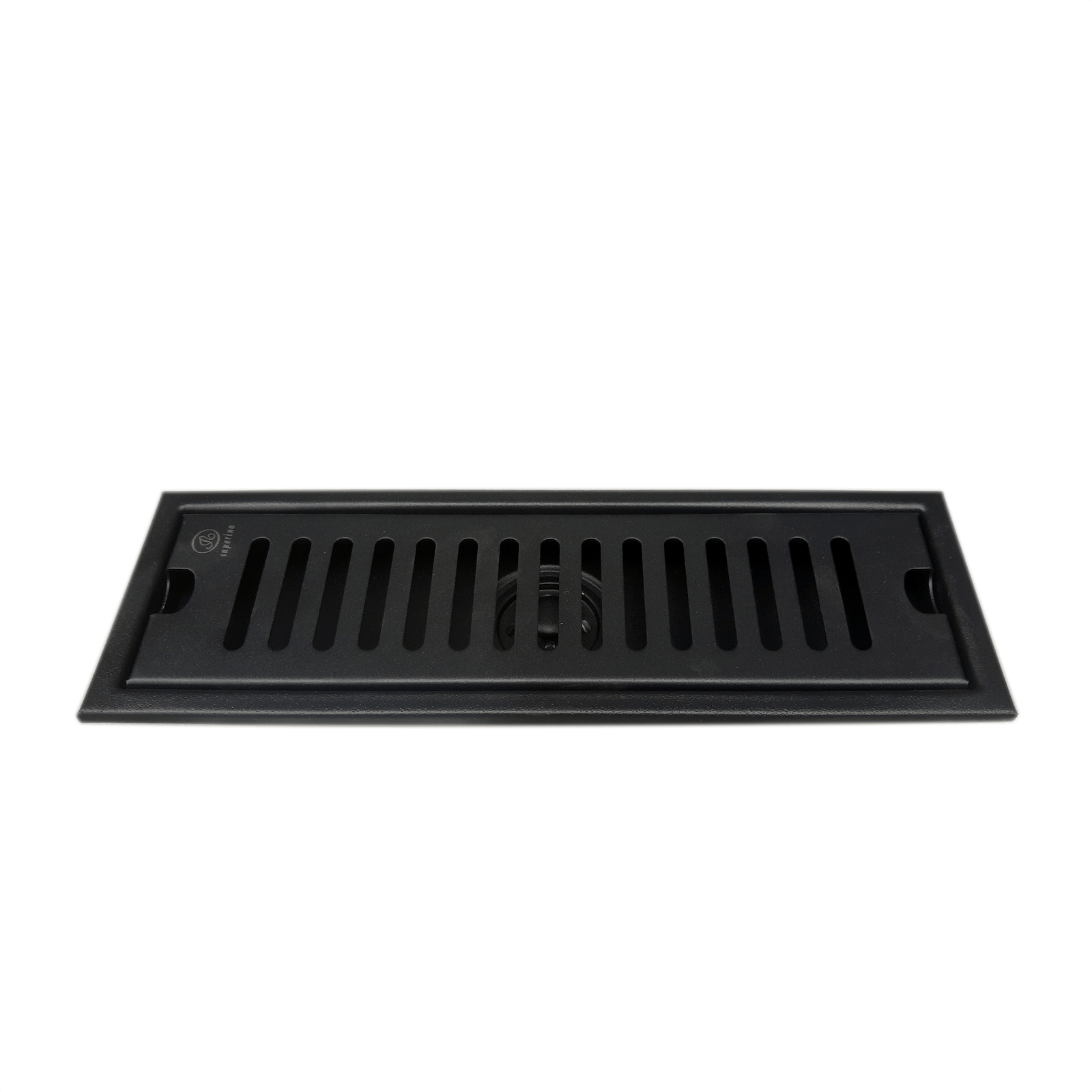 Rejilla Rectangular para Piso 30 x 10 cm Negra Rendijas Verticales - Super Ceramic Colombia