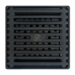 Rejilla para Piso 10 x 10 cm Negra Rendijas Horizontales - Super Ceramic Colombia
