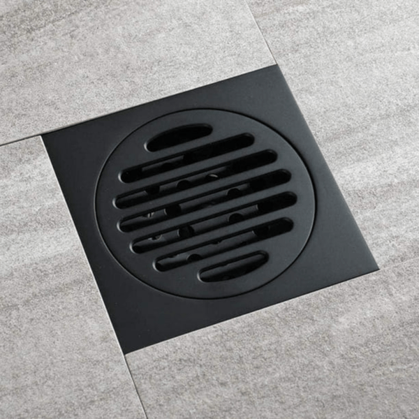 Rejilla Cuadrada para Piso 10 x 10 cm Negra Rendijas Horizontales - Super Ceramic Colombia