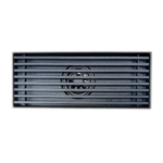 Rejilla para Piso 20 x 8 cm Negra Barras Horizontales - Super Ceramic Colombia