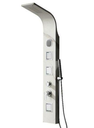 Columna de Ducha Hidromasaje Premium AquaSteel Pro con Bluetooth, Panel Multifunción y Efecto Lluvia - Super Ceramic Colombia