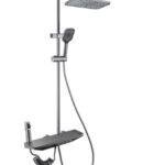 Sistema de Ducha Multifuncional Tipo Columna en Acero Inoxidable Negro Mate - Super Ceramic Colombia