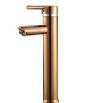 Grifo Monomando Alta Ébano Oro Rosa - Super Ceramic Colombia