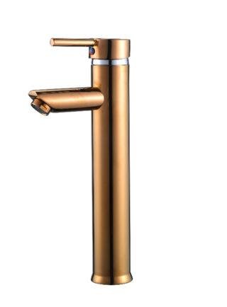 Grifo Monomando Alta Ébano Oro Rosa - Super Ceramic Colombia