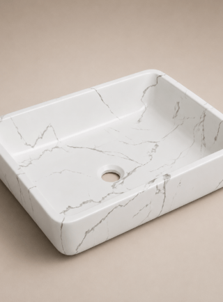 Lavamanos Rectangular, de sobreponer - Serenity Basin - Super Ceramic Colombia