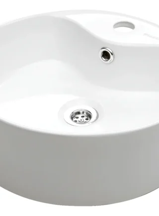 Lavamanos Redondo de sobreponer blanco brillante - Luna Blanca - Super Ceramic Colombia