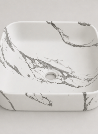 Lavamanos Cuadrado de sobreponer - Luna Blanca - Super Ceramic Colombia