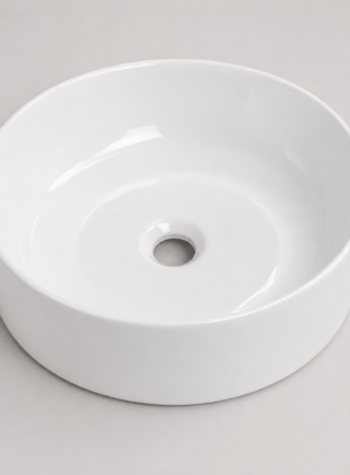 Lavamanos Blanco brillante, redondo - Perla Blanca - Super Ceramic Colombia