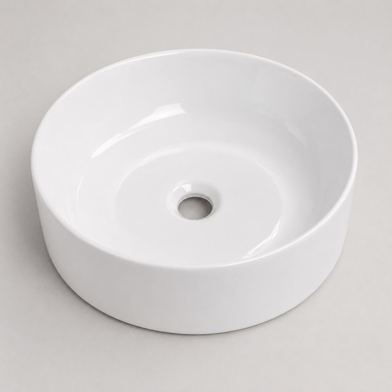 Lavamanos Blanco brillante, redondo - Perla Blanca - Super Ceramic Colombia
