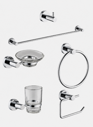 Set de Accesorios Conjunto de accesorios en metal inoxidable: - Colección Serenity - Super Ceramic Colombia