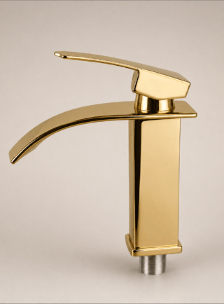 Grifo para Lavamanos De caña baja, dorado - Prestige Gold - Super Ceramic Colombia