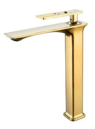 Grifo para Lavamanos De caña alta de base cuadrada, metalico - Opulence Silver - Super Ceramic Colombia