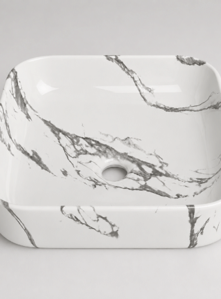 Lavamanos Cuadrado de sobreponer - Reflejo Imperial - Super Ceramic Colombia