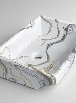 Lavamanos Rectangular de sobreponer - Nube de Cerámica - Super Ceramic Colombia