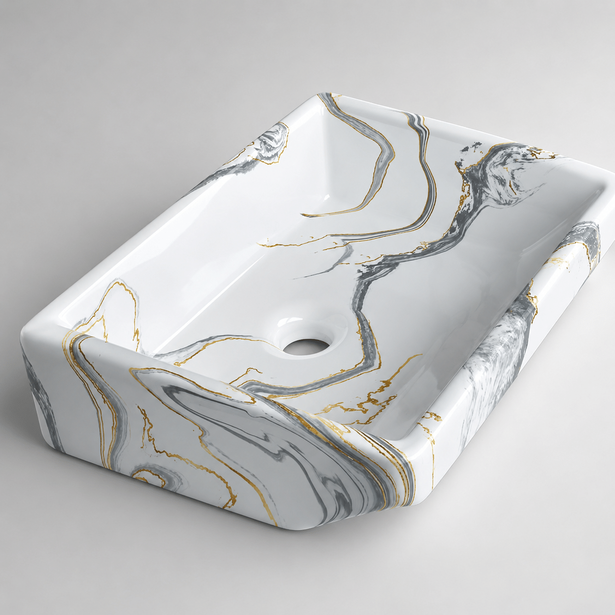 Lavamanos Rectangular de sobreponer - Nube de Cerámica - Super Ceramic Colombia