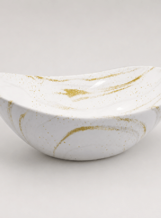 Lavamanos Forma de canoa - Mármol Etéreo (Ref. BSB2699LG) - Super Ceramic Colombia