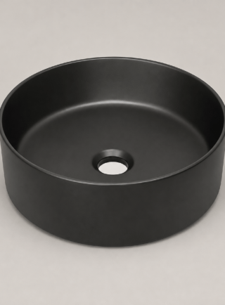 Lavamanos Negro brillante, de sobreponer - Elegance Oval - Super Ceramic Colombia