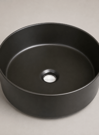 Lavamanos Negro brillante, de sobreponer - Luna Blanca - Super Ceramic Colombia