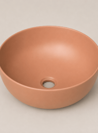 Lavamanos Café mate, tipo cuenco - Elegance Oval - Super Ceramic Colombia