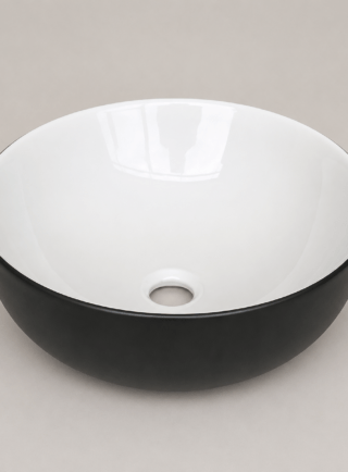 Lavamanos Negro mate afuera - Luna Blanca - Super Ceramic Colombia