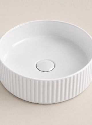 Lavamanos Redondo con aristas alrededor de sobreponer - Reflejo Imperial - Super Ceramic Colombia