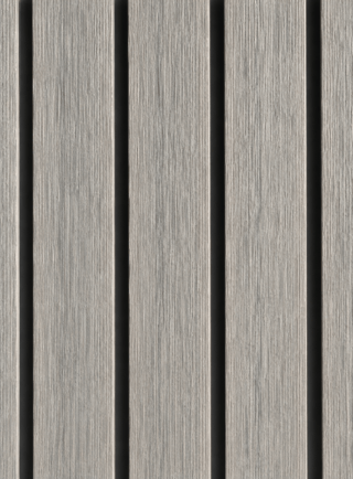 Panel WPC para pared exterior, con aristas - Bruma de Roble (Ref. GR3036) - Super Ceramic Colombia