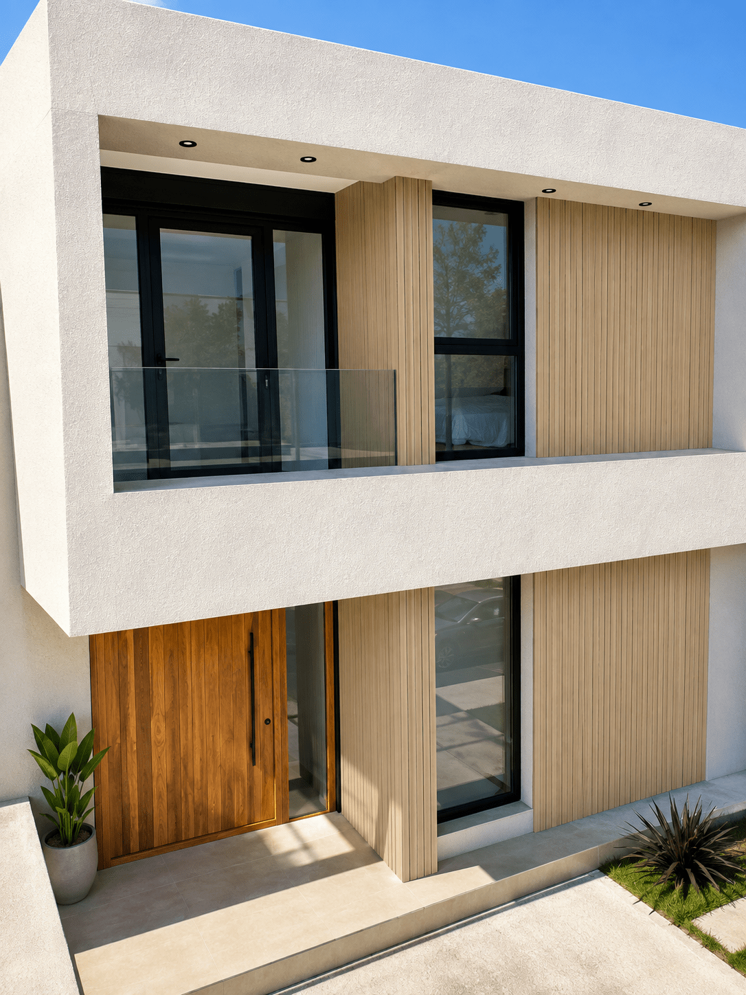 Panel WPC para pared exterior, con aristas - Bosque Urbano - Super Ceramic Colombia
