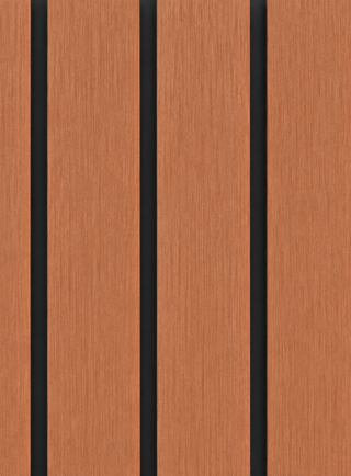 Panel WPC para pared exterior, con aristas - Roble Moderno (Ref. GR3039) - Super Ceramic Colombia