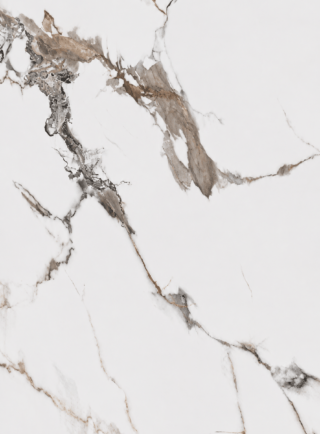 Lámina UV Blanca con vetas grises tipo mármol y - Bruma de Carrara (Ref. UV2503) - Super Ceramic Colombia