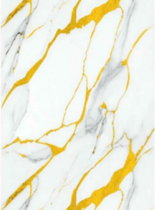 Lámina UV Blancas con vetas doradas y grises tipo - Mármol Encantado (Ref. UV2517) - Super Ceramic Colombia